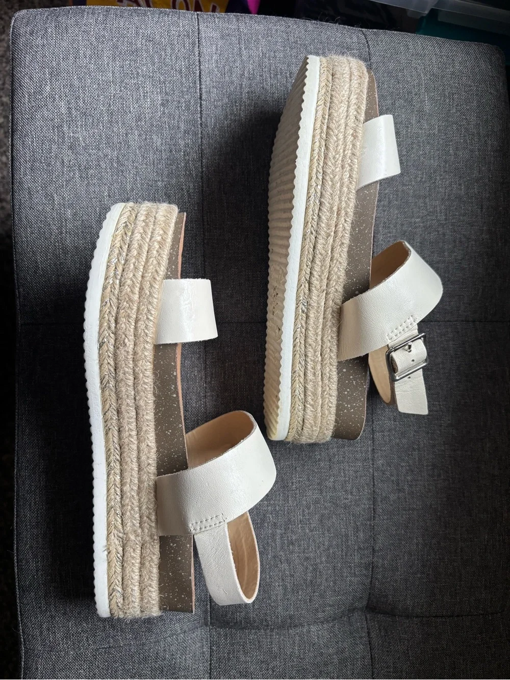 chelsea crew Cream Espadrille Platform Sandal